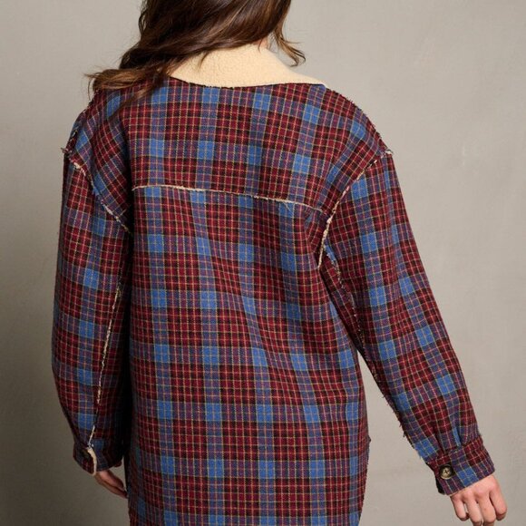PLAID & SHERPA LINED SHACKET NEW IN PACKAGE - Picture 4 of 9